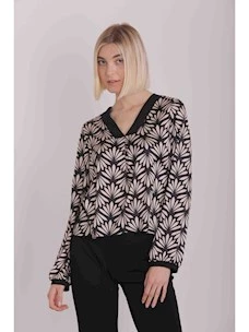 BLUSA SCOLLO V FOGLIE ESAH1562