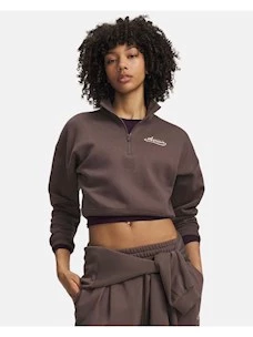 Felpa mezza zip RIVAL FLEECE UA donna
