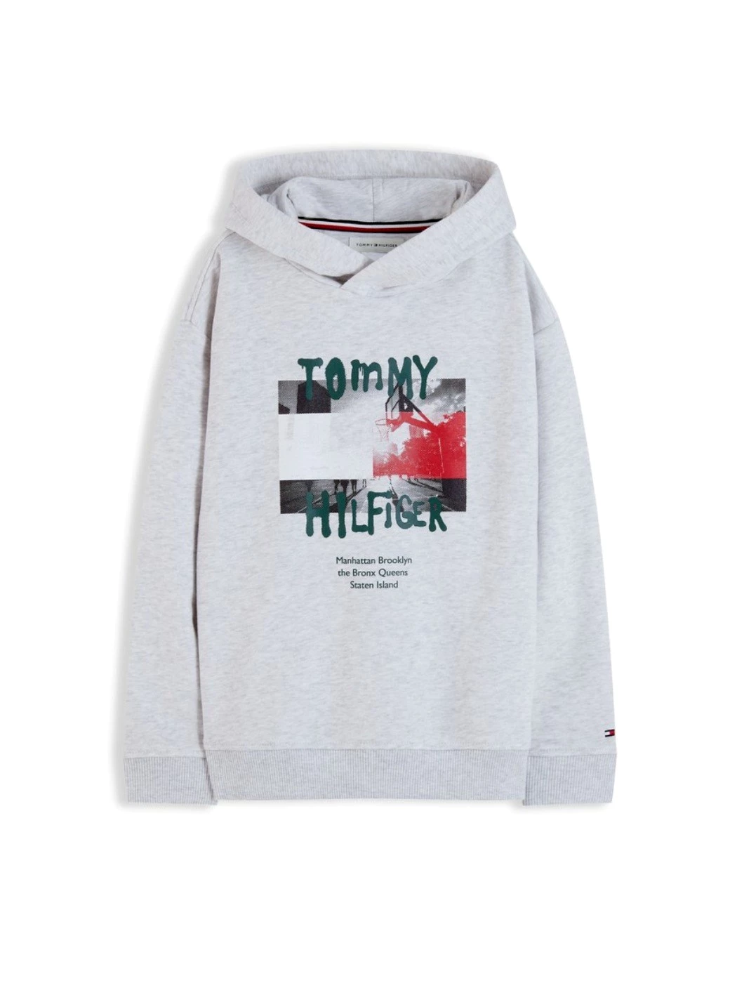 Felpa cappuccio con stampa TOMMY HILFIGER