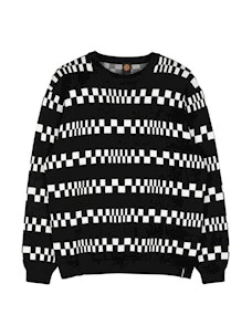 CHECK STRIPE KNIT CREW SANTA CRUZ