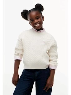 Maglia treccia girl TOMMY HILFIGER girocollo