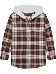 Camicia cappuccio a scacchi TOMMY HILFIGER KIDS