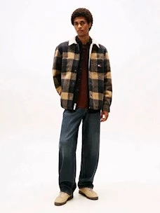 CHECK TEDDY CLLR OVERSHIRT TOMMY JEANS