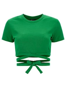 T-Shirt cropped con lacci FREDDY