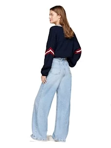 CLAIRE HIGH WD TIE HEM TOMMY JEANS