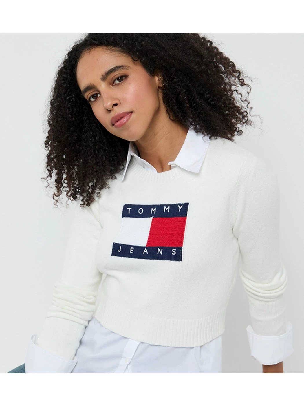 SPARKLE FLAG SEATER TOMMY JEANS