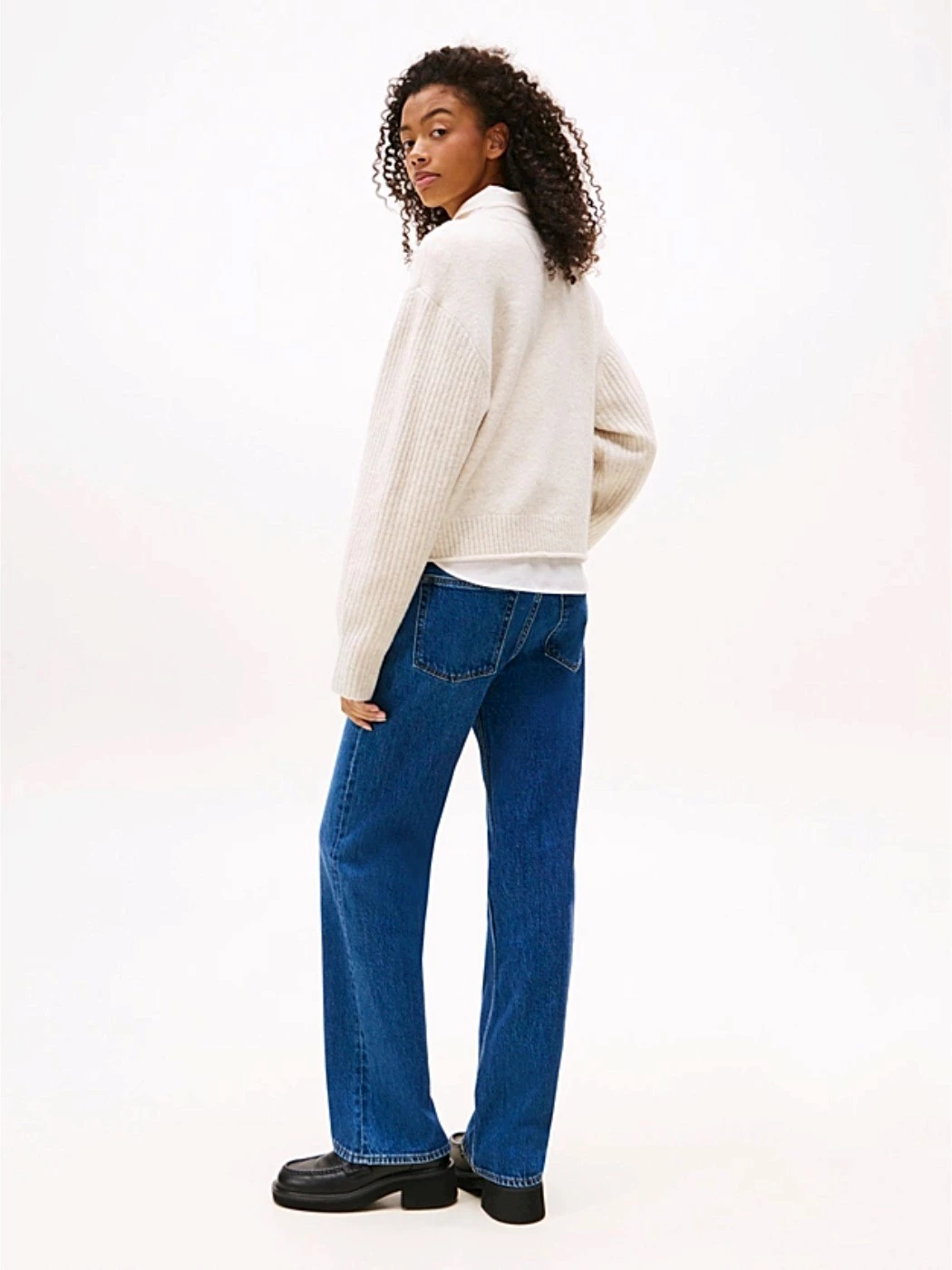 Maglia MELANGE FLAG SWEATER TOMMY JEANS