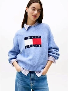 Maglia MELANGE FLAG SWEATER TOMMY JEANS