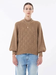 MAGLIONE LAVORATO MANICA AMPIA MIDI