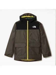 Giacca jr cappuccio bicolore interno in pile THE NORTH FACE 