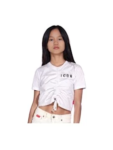 T-Shirt croop con laccio accorciabile ICON