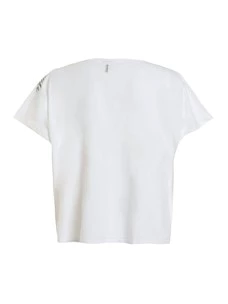 T-Shirt taglio vivo con scritte DEHA