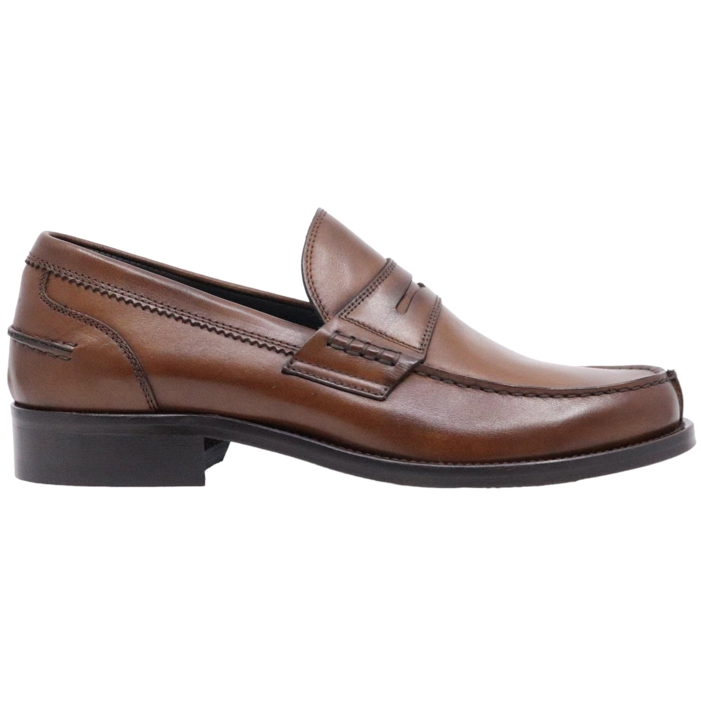 Mocassino uomo Antica Cuoieria 14566 in pelle marrone panama