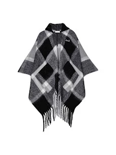 Poncho check con cappuccio LIUJO