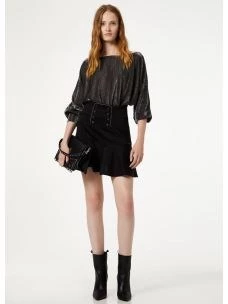 LIUJO gonna corta in jersey punto milano F69116J9266 NERO 