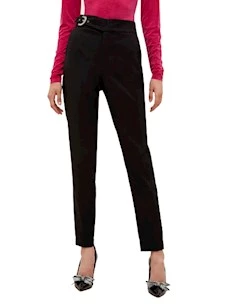Pantaloni in tessuto stretch con fibbia LIU JO