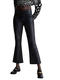 Pantaloni a zampa in tessuto spalmato LIU JO