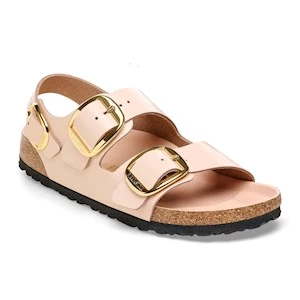 MILANO BIG BUCKLE NEW BEIGE SHINE LEATHER BIRKENSTOCK