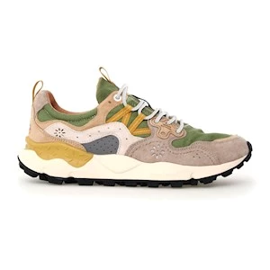 YAMANO 3 UNI SUEDE/CANVAS LIGHT BROWN-MILITARE FLOWER MOUNTAIN