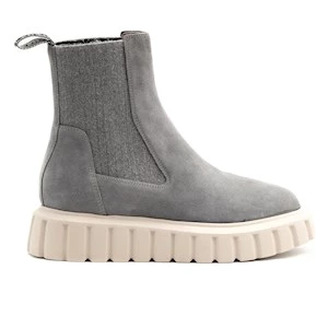 BEATLE BOOT GRENELLE SUEDE LEAD VOILE BLANCHE DONNA