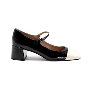 DECOLLETE DANIELLA PUMP 50 VERNICE NERO/BIANCO BIBI LOU 