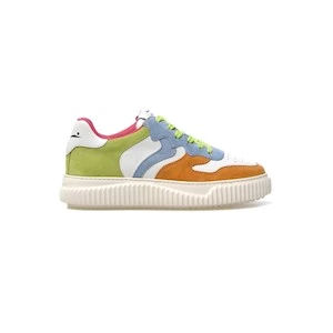 SNEAKER LAURA PEACH-SKY BLUE LIME VOILE BLANCHE