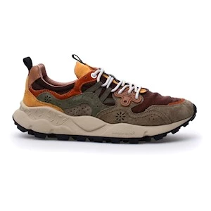 SNEAKER YAMANO 3 SUE-NY TAUPE-BROWN FLOWER MOUNTAIN