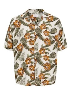 CAMICIA MANICA CORTA UOMO JACK & JONES RESORT FLORAL SHIRT