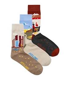 CALZINI JACK & JONES JACFALL LANDSCAPE SOCKS 3 PACK SN