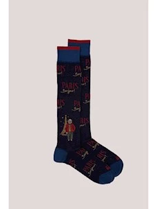 CALZINI INTHEBOX MR BOX PARIS BLU