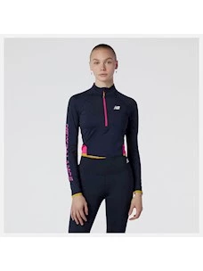 FELPA RUNNING DONNA NEW BALANCE FAST FLIGHT HALF ZIP