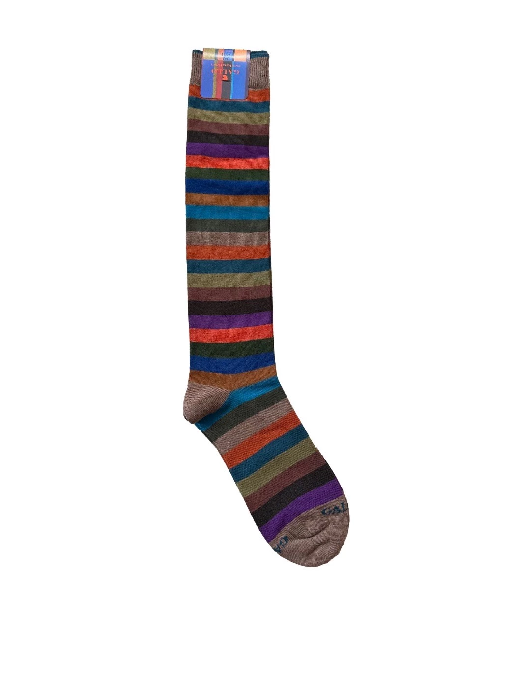 Men's long socks cotton even stripes Rooster