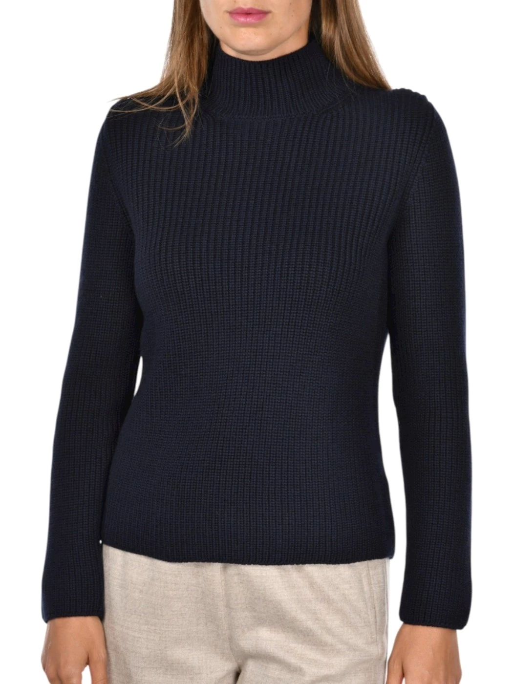 Gran Sasso pearl-ribbed turtleneck