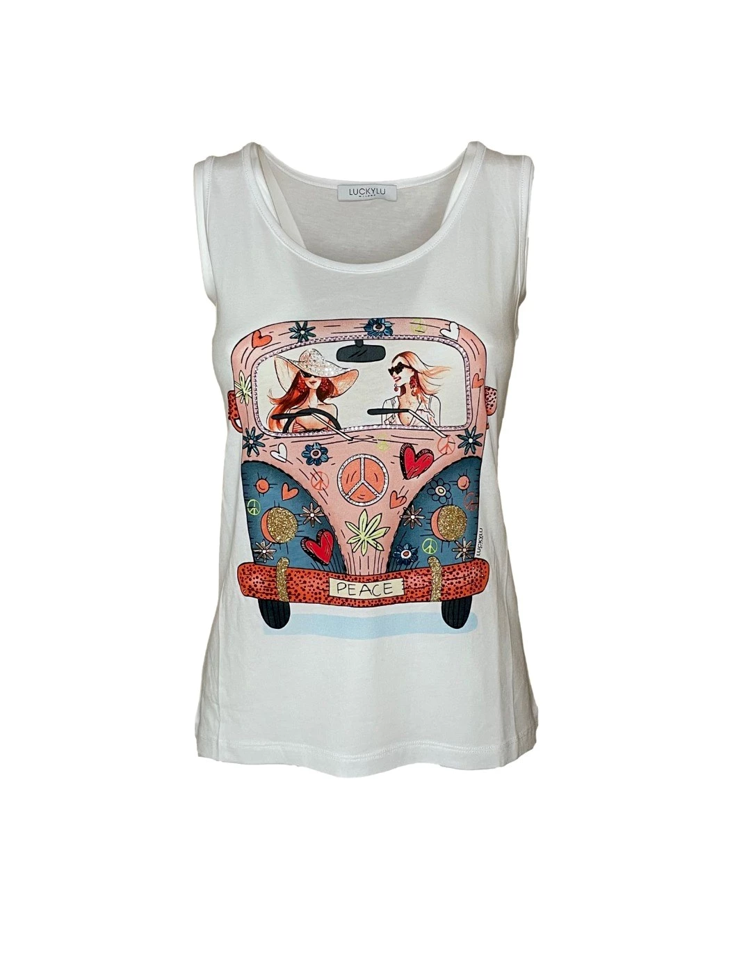 Tank top with LuckyLu print