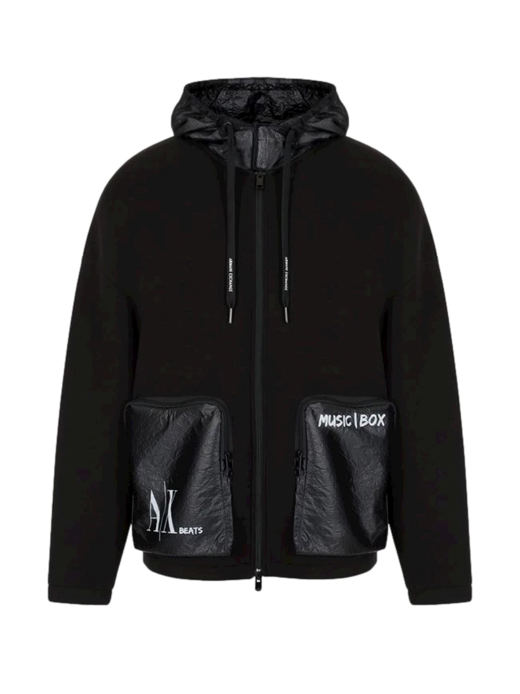 Armani Exchange stretch scuba fabric sweatshirt cardigan