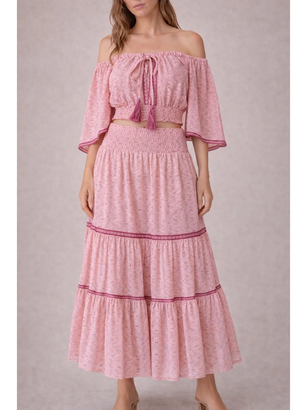 Crop top with bardot neckline PHO Firenze