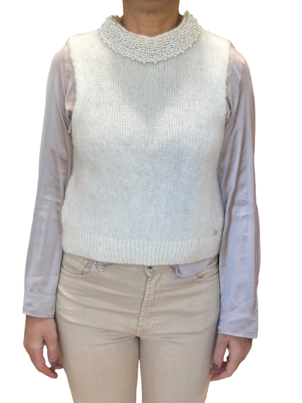 Pho Firenze pearl knit vest