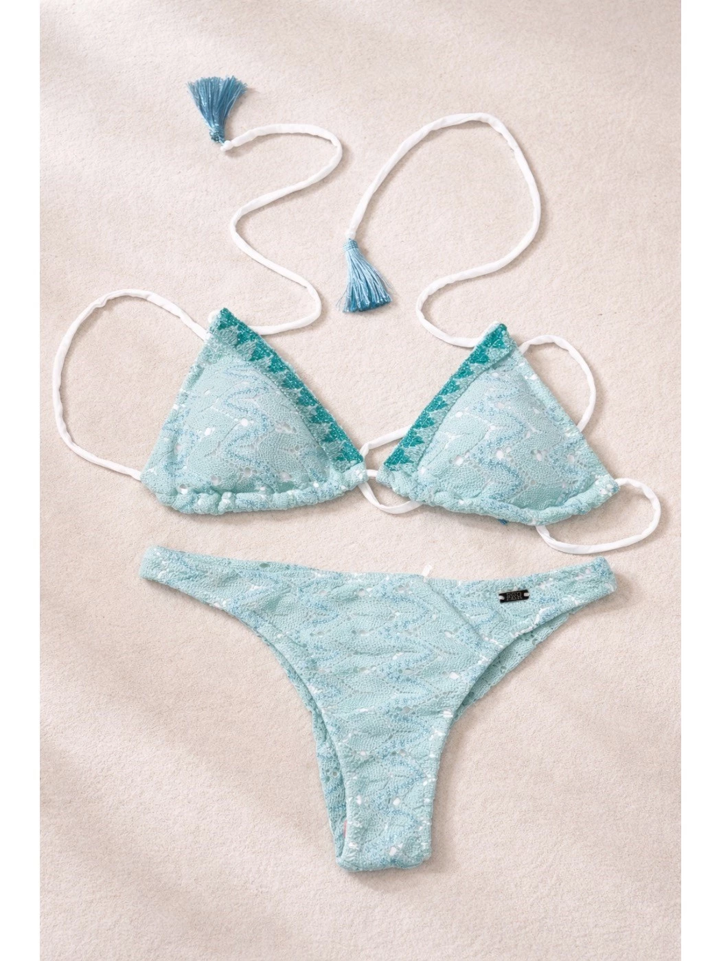 Triangle swimsuit with tassels PHO Firenze