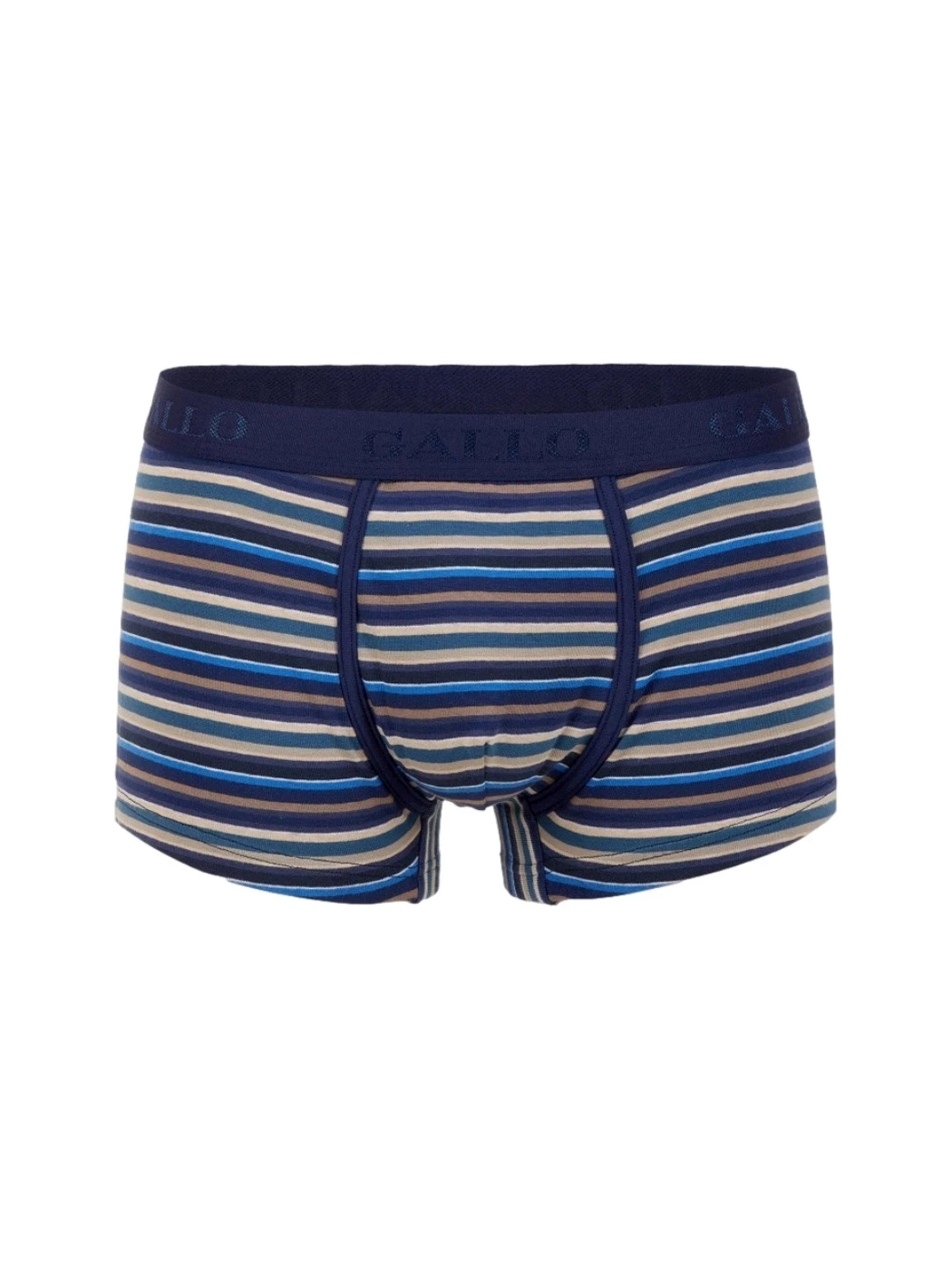 Men's blue cotton underwear boxer with multicolor stripes Rooste