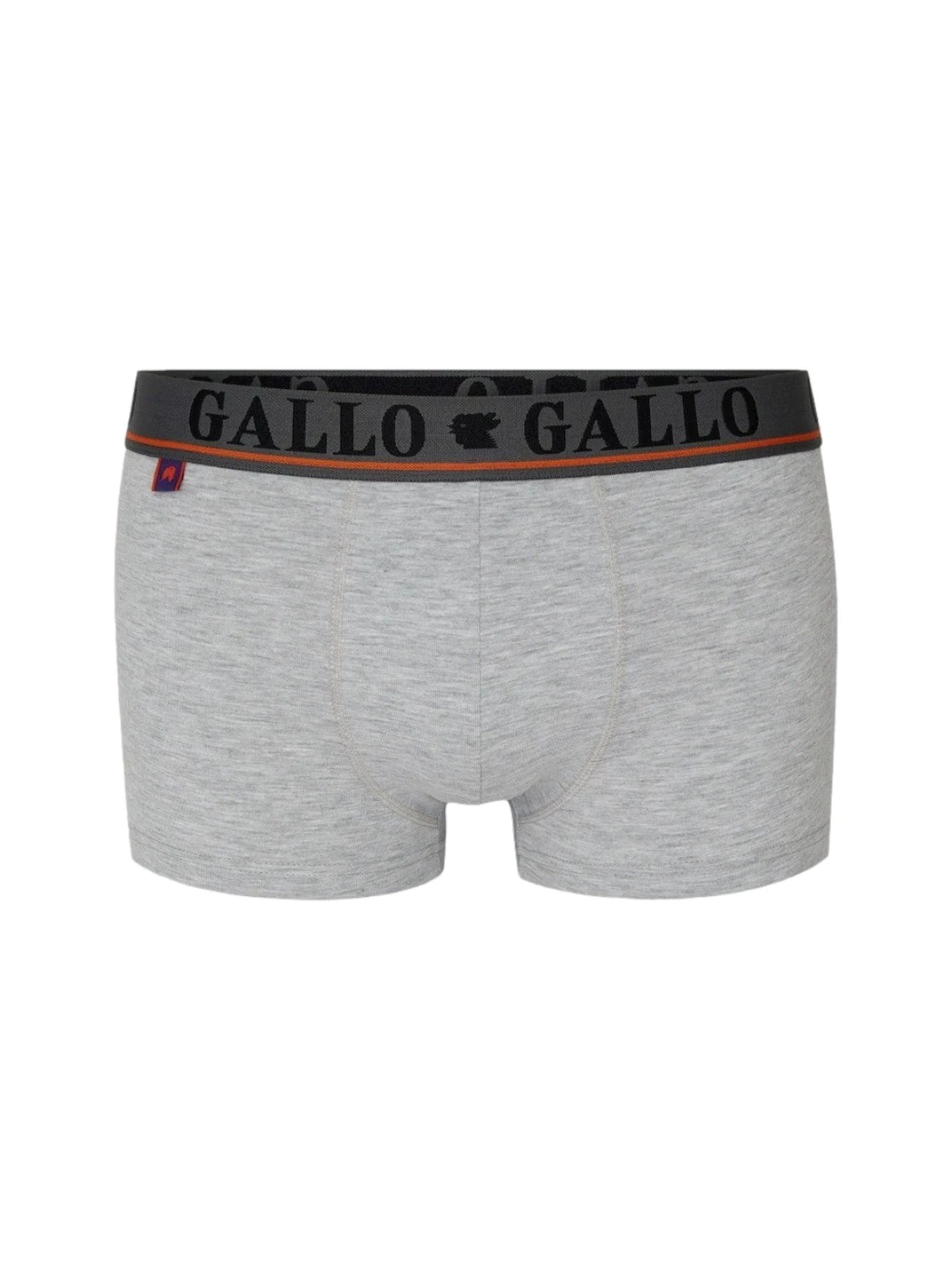 Basic boxer shorts in plain grey melange cotton underwear Gallo
