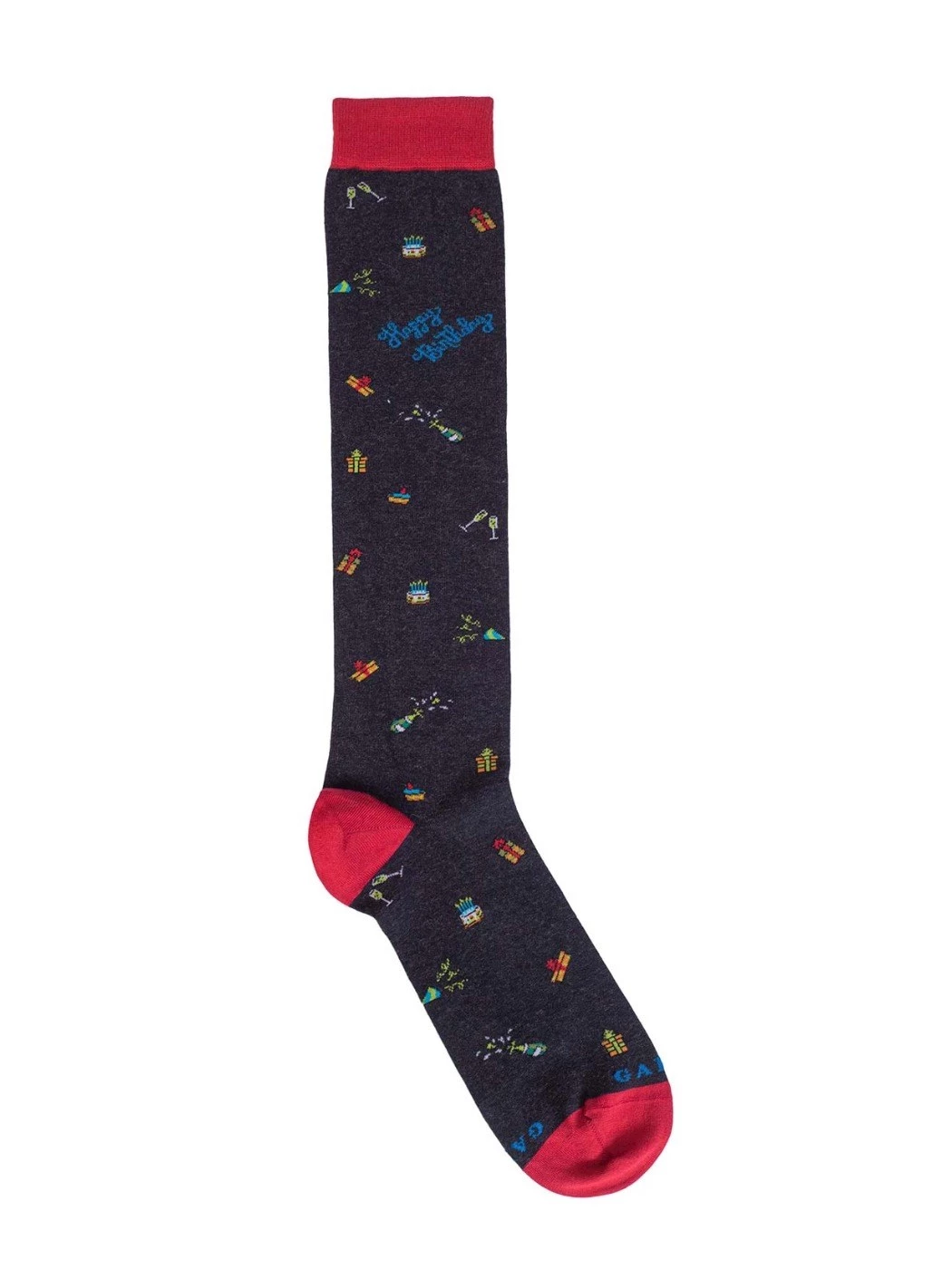 Men's long cotton socks with Rooster pattern