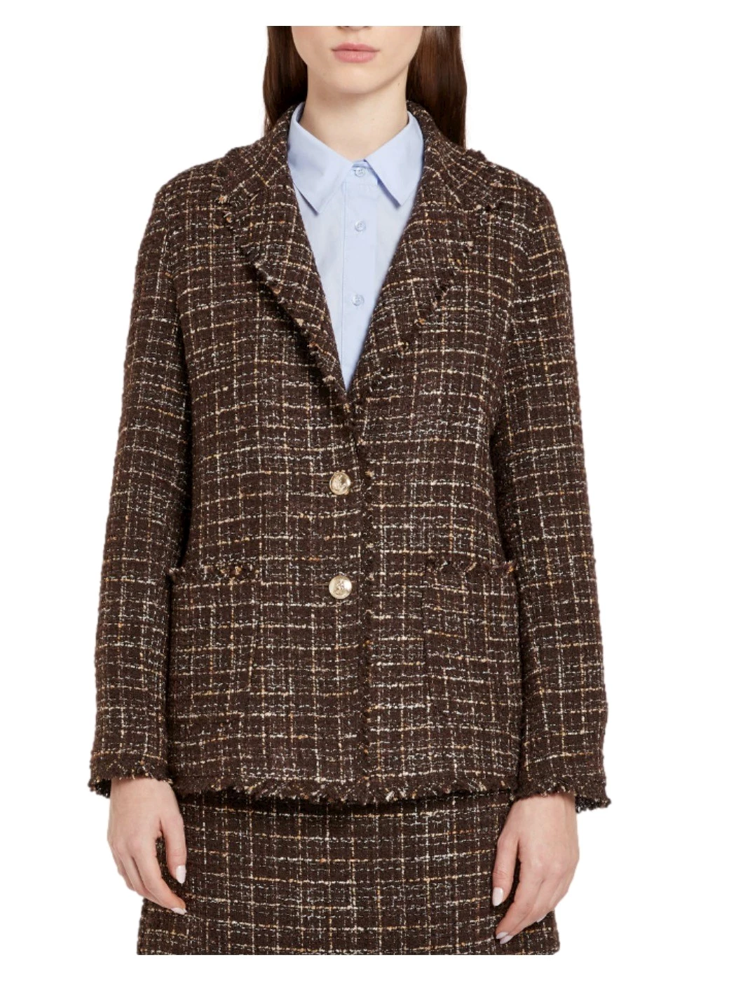 IBlues patterned mat blazer