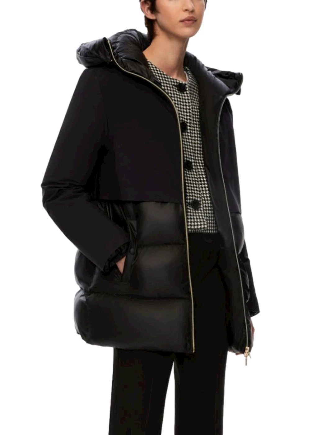 IBlues flared padded down jacket