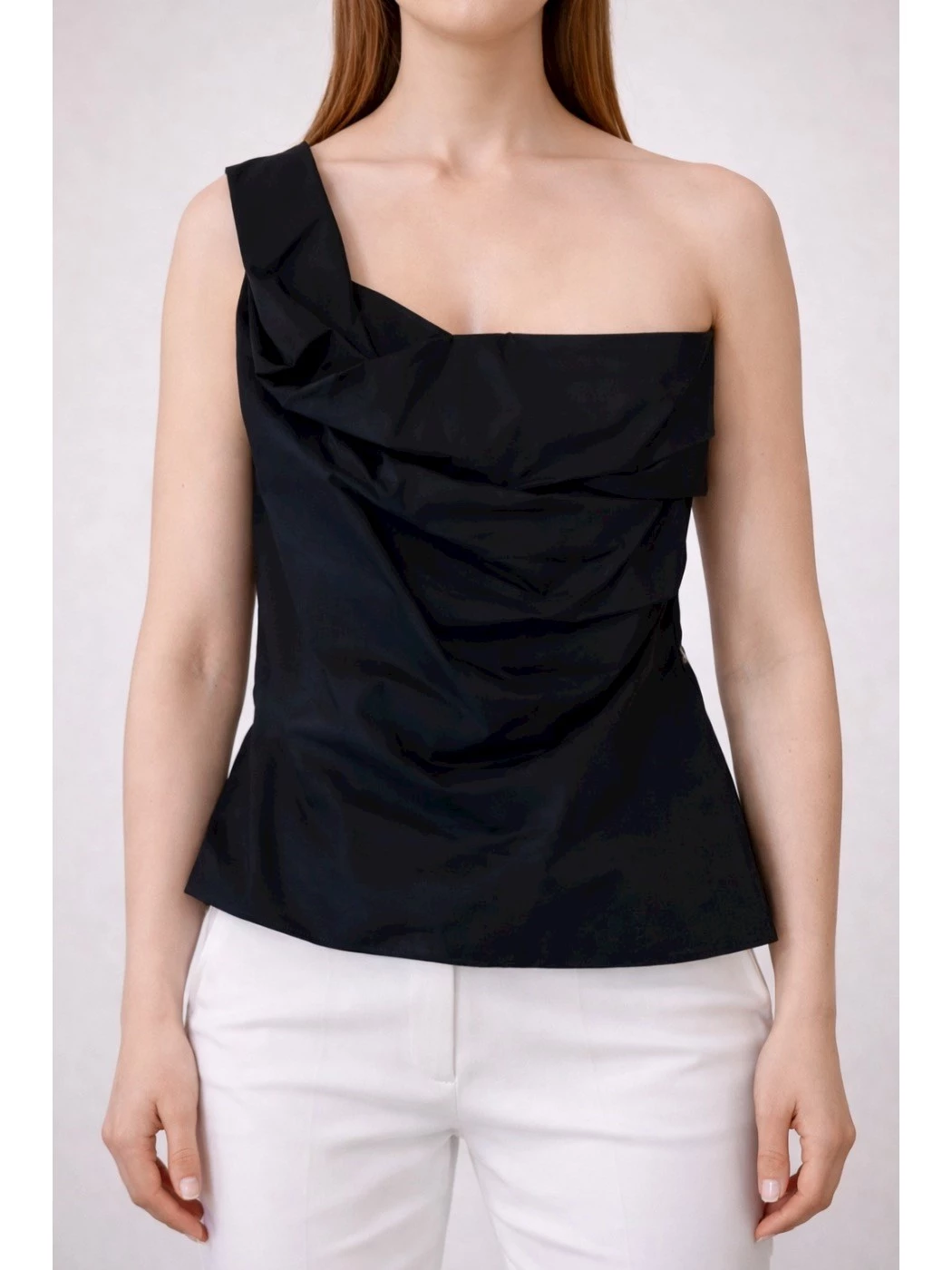 IBlues solid color poplin top