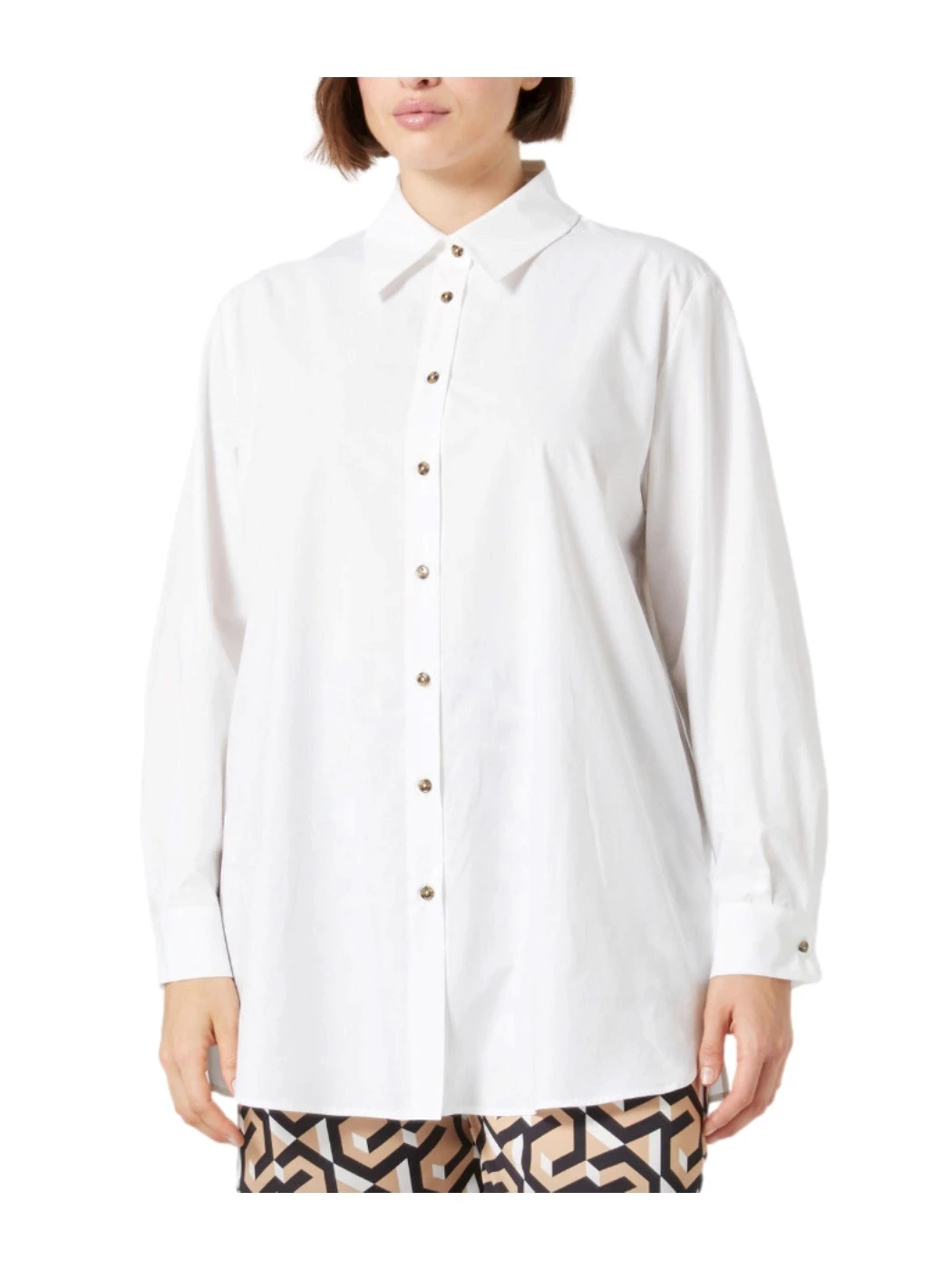 Marina Rinaldi oversized poplin shirt