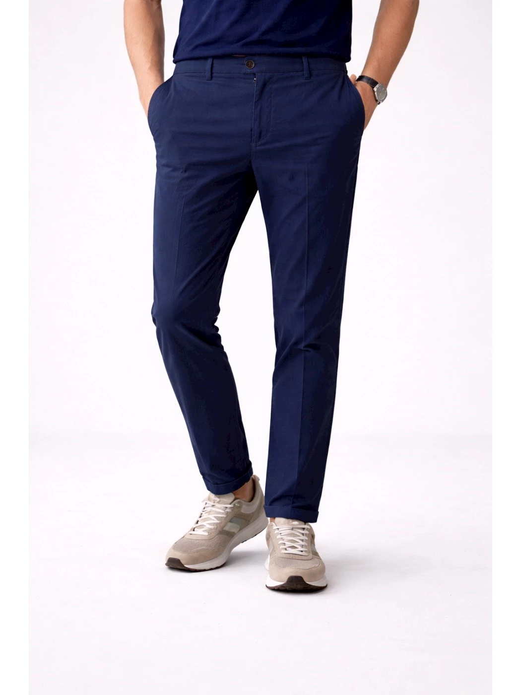 Crumpled cotton trousers QB/24