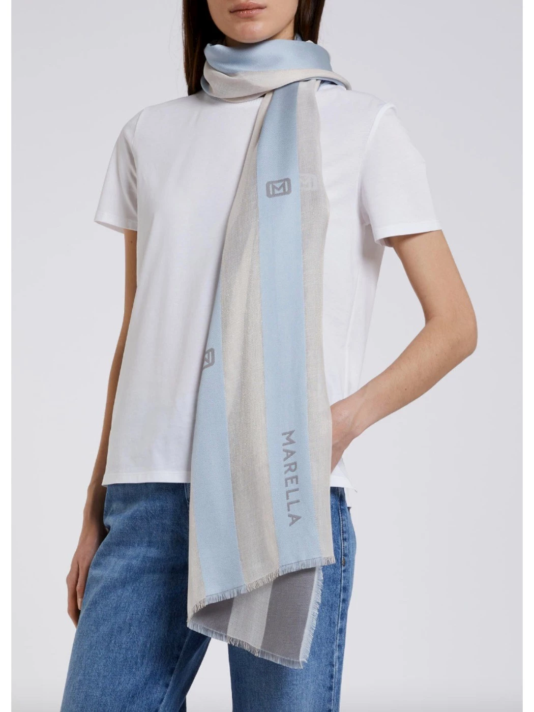 Marella modal jacquard blend stole