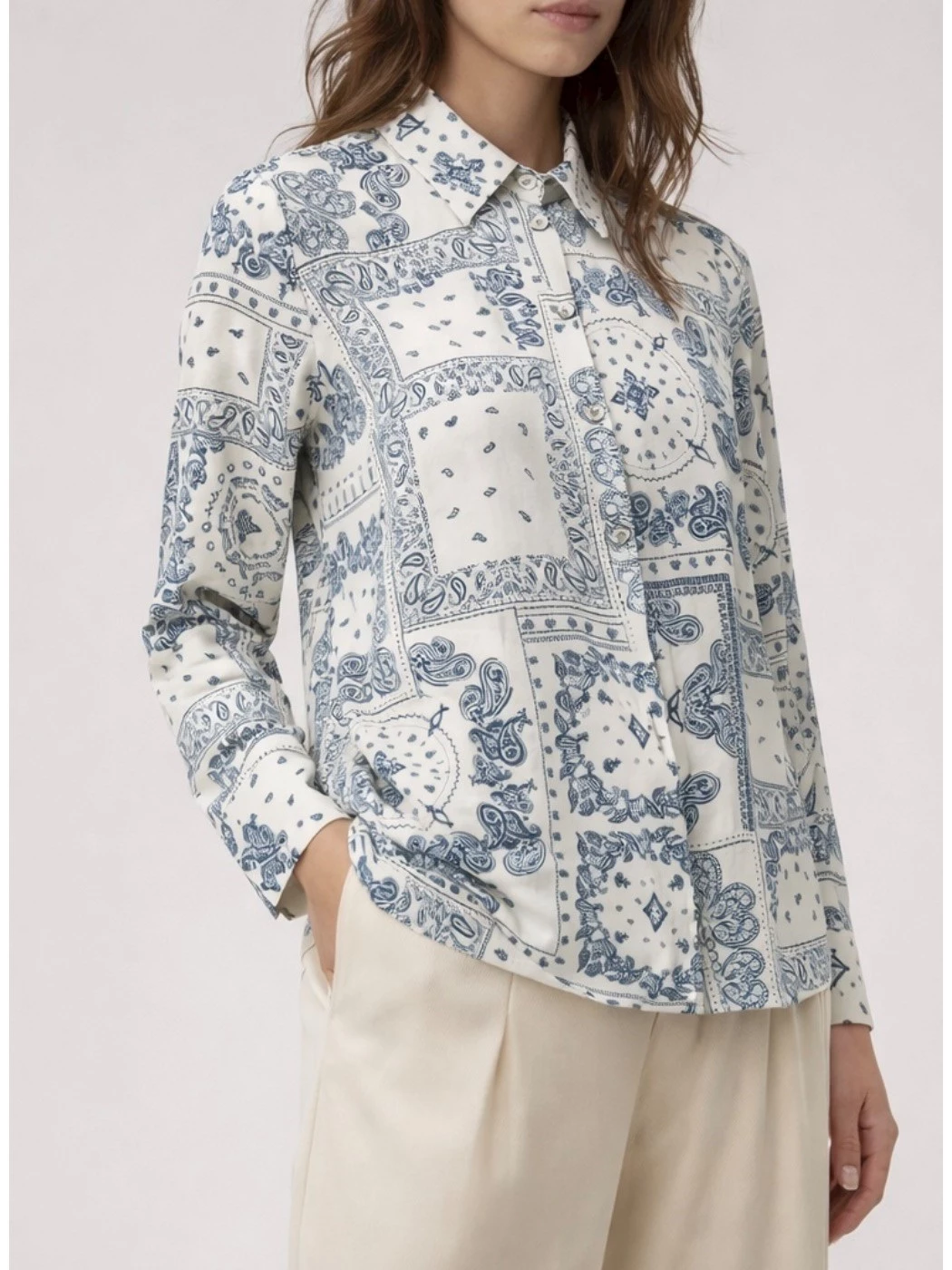 IBlues patterned viscose shirt