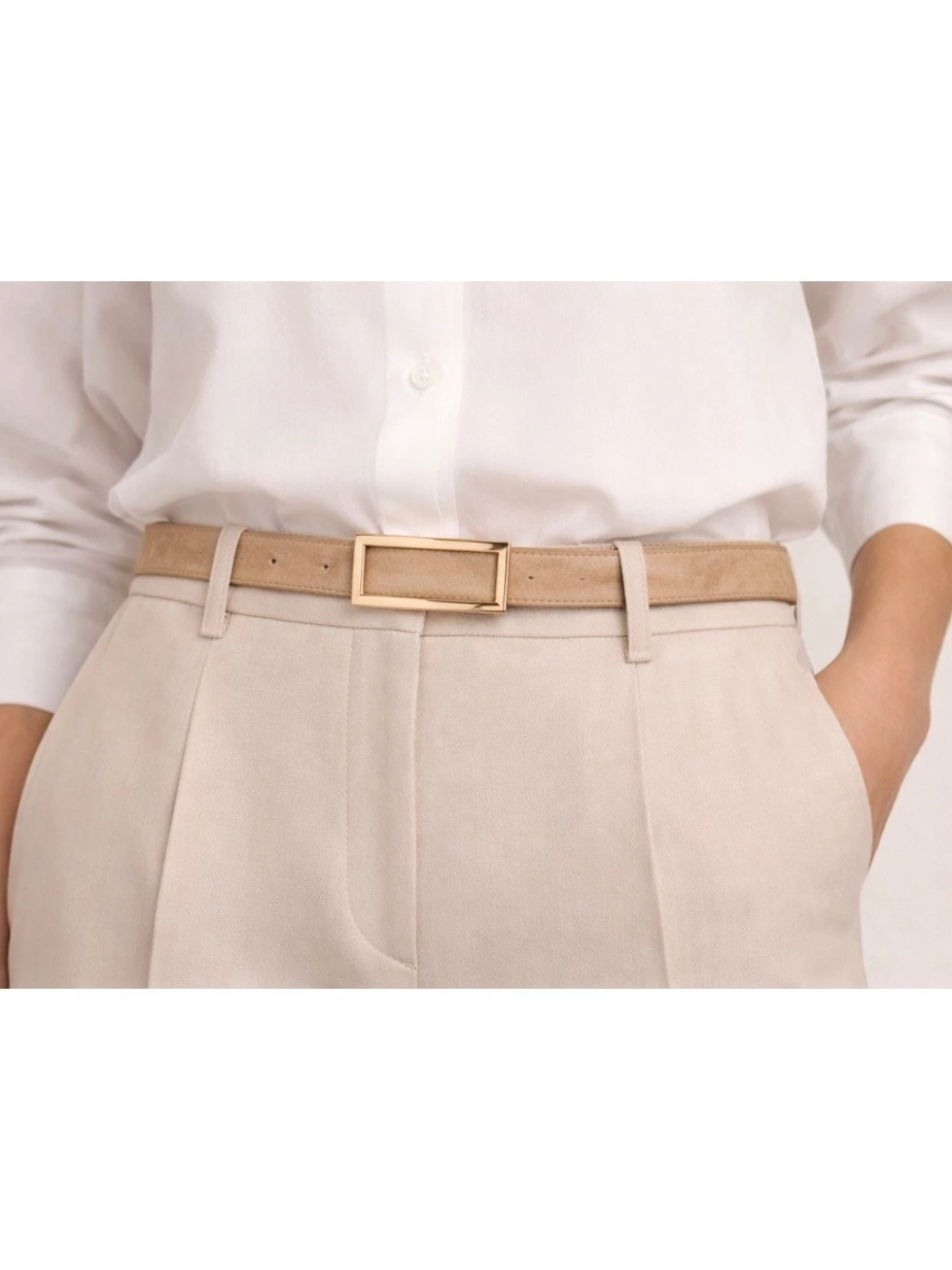 Emme Marella reversible ecosuede belt