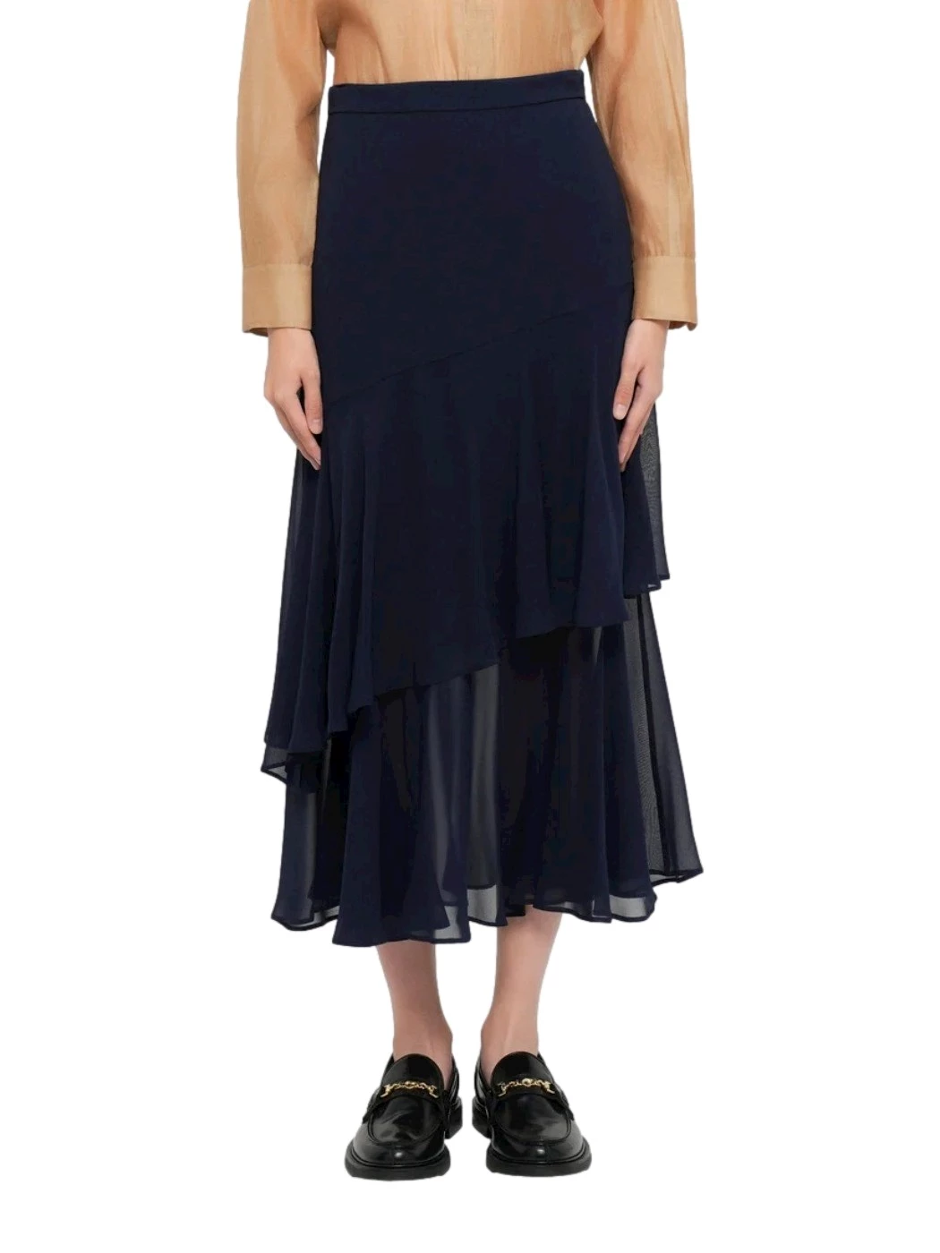 Marella pure silk georgette skirt